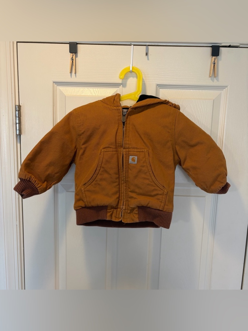 Carhartt Infant Jacket 24M 24 Months Duck Canvas Tan Brown Full Zip Insulated